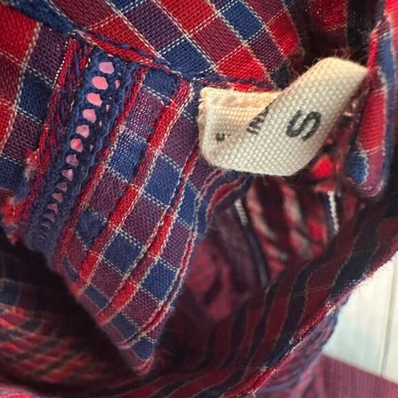 DÔEN Ranger Belted Organic Cotton Midi Dress Rossendale Valley Plaid Size Small - Picture 5 of 15